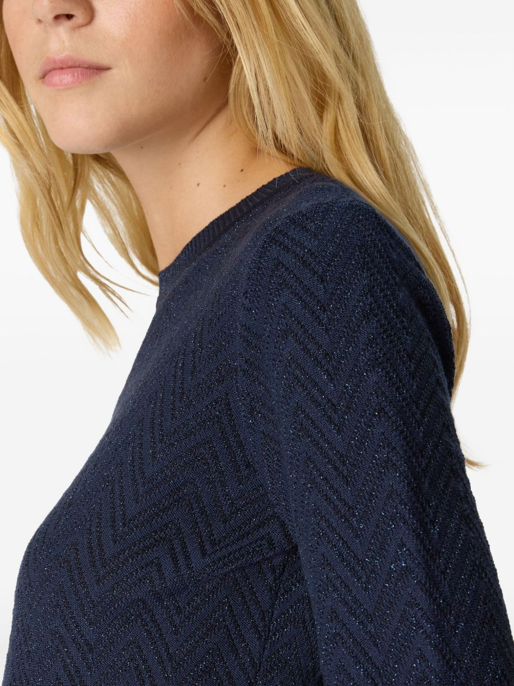 chevron-pattern sweater - 4