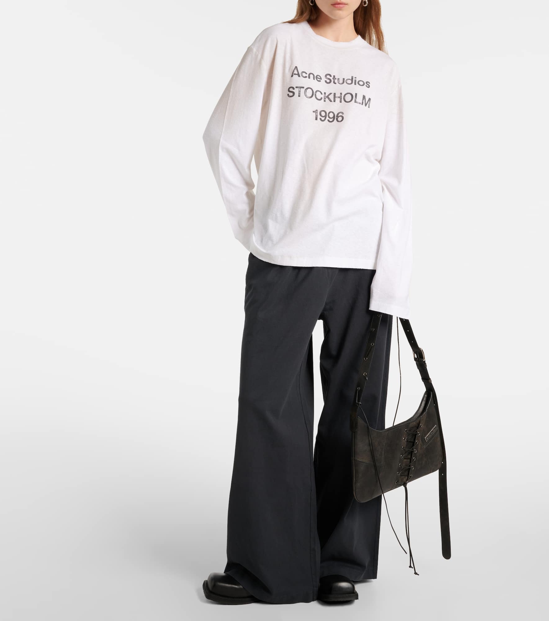 Logo oversized cotton-blend T-shirt - 2