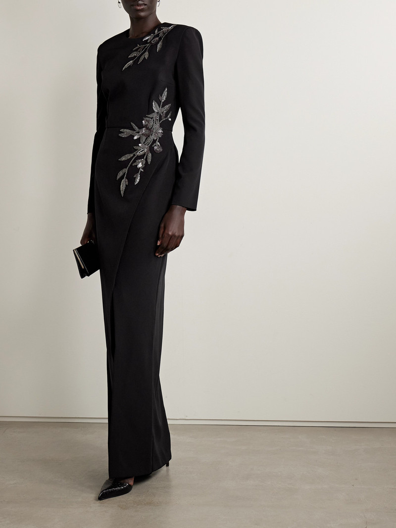 ZUHAIR MURAD Embellished Draped Cady Gown outlook