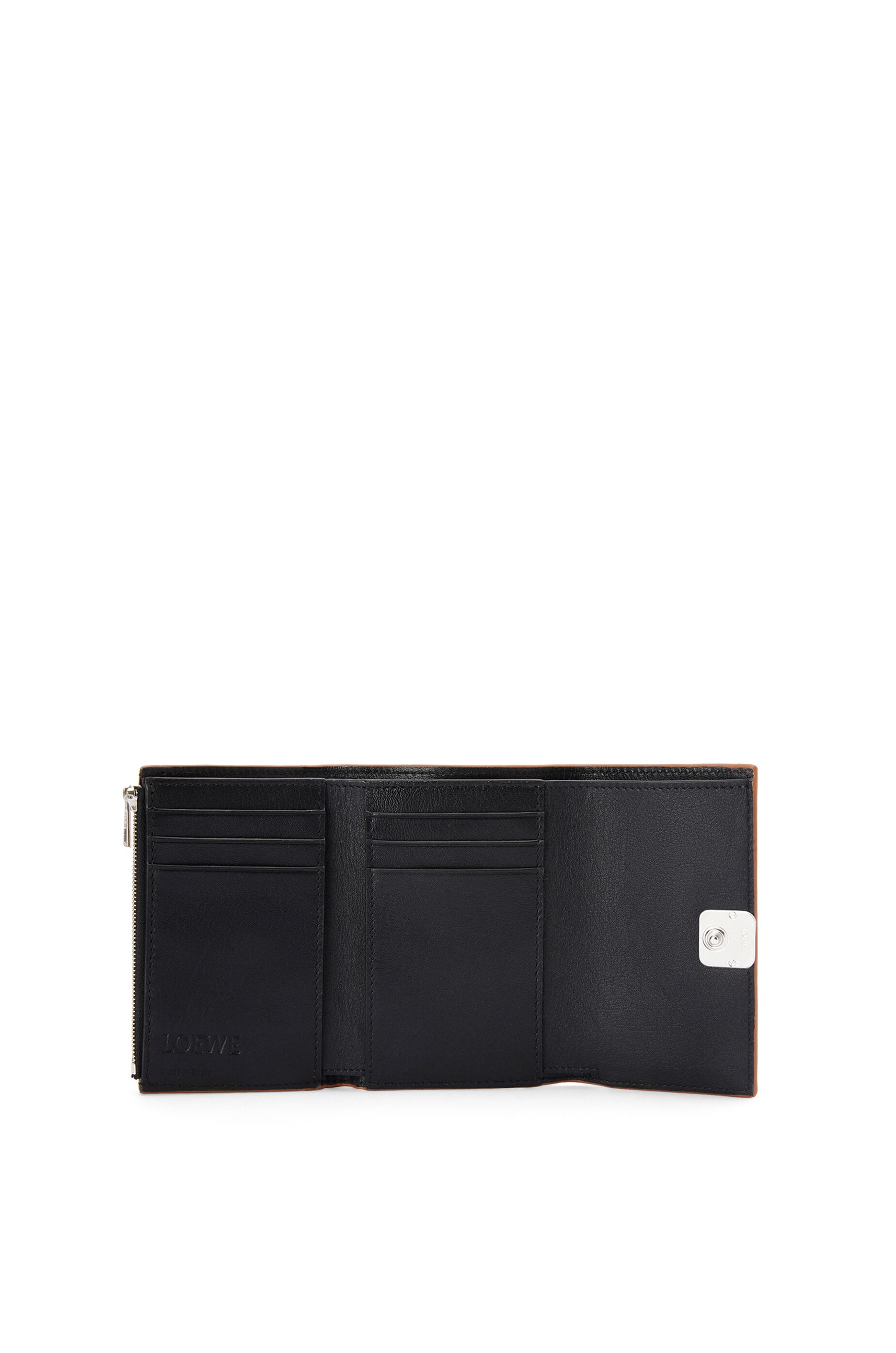 Anagram small vertical wallet in pebble grain calfskin - 2