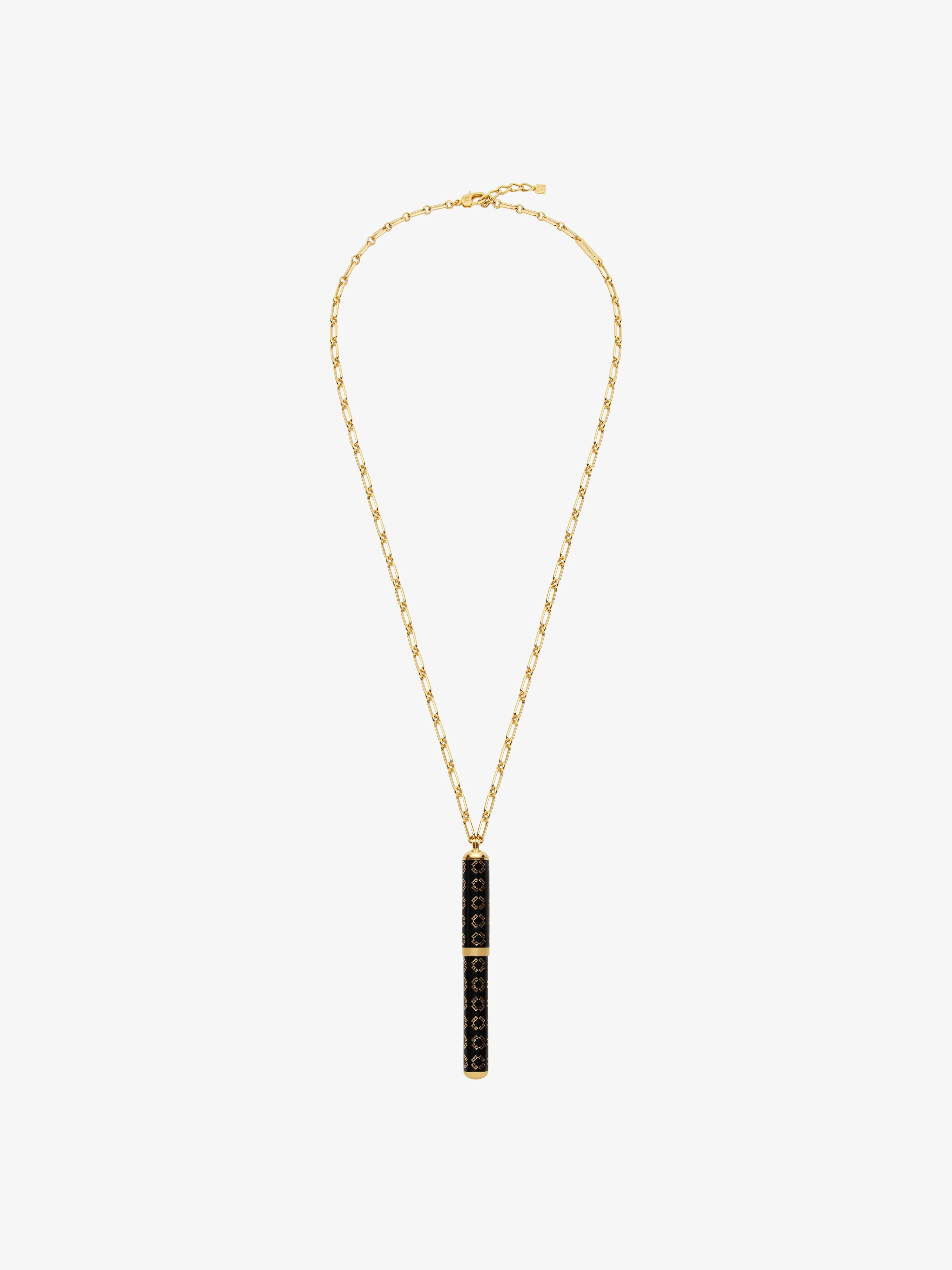 CHARM PEN NECKLACE IN METAL AND ENAMEL - 1