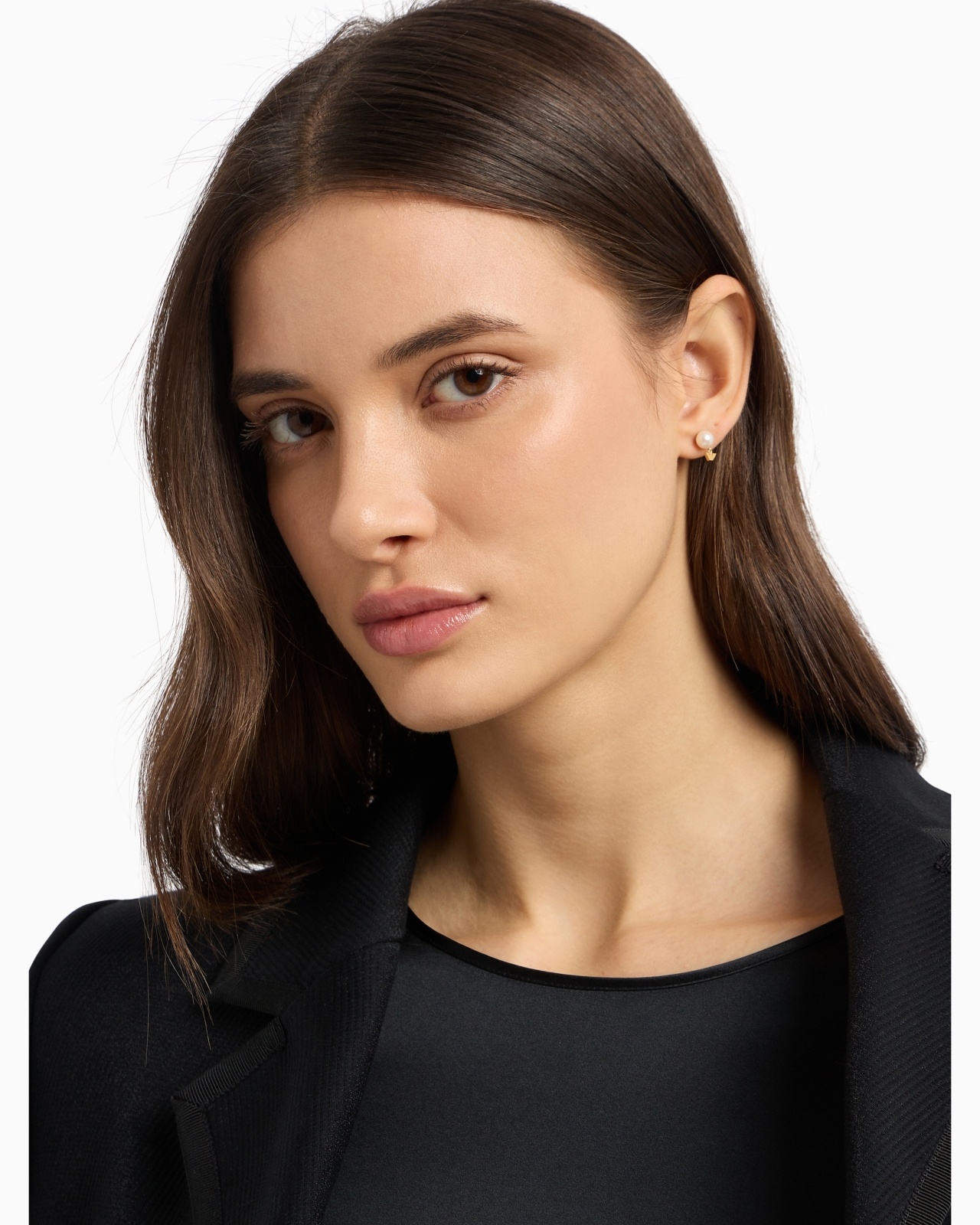 WHITE PEARL STUD EARRINGS - 4