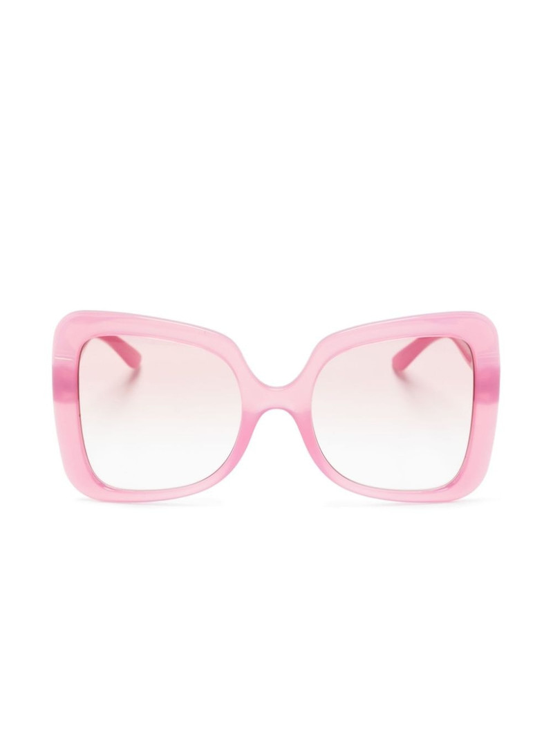 logo-plaque oversize-frame sunglasses 1