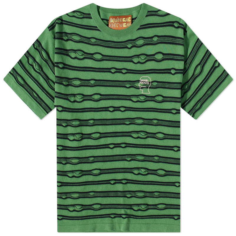 Brain Dead Puckered Striped T-Shirt 1
