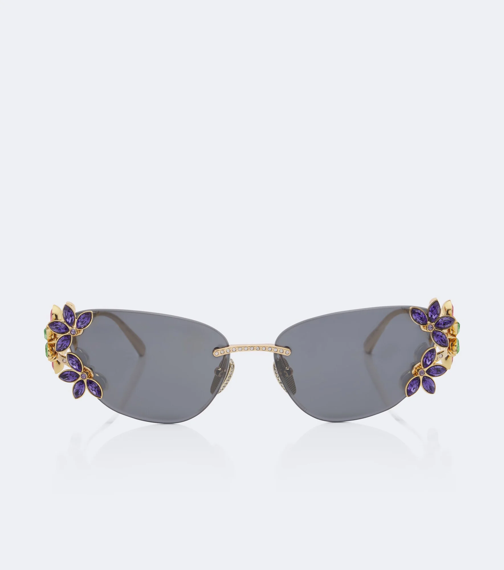 Crystal-embellished cat-eye sunglasses - 1