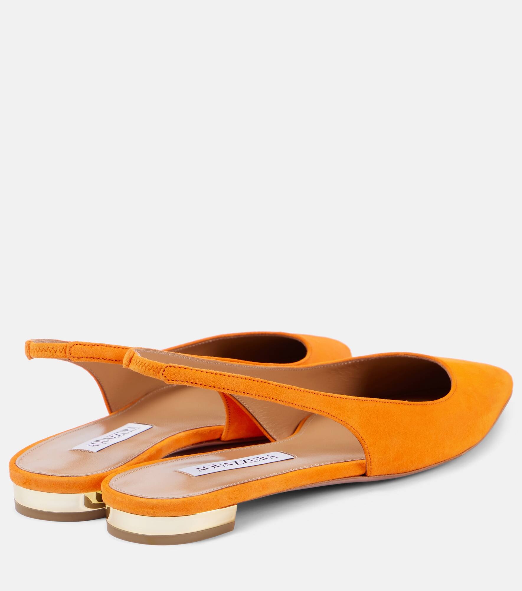Purist suede slingback flats - 3