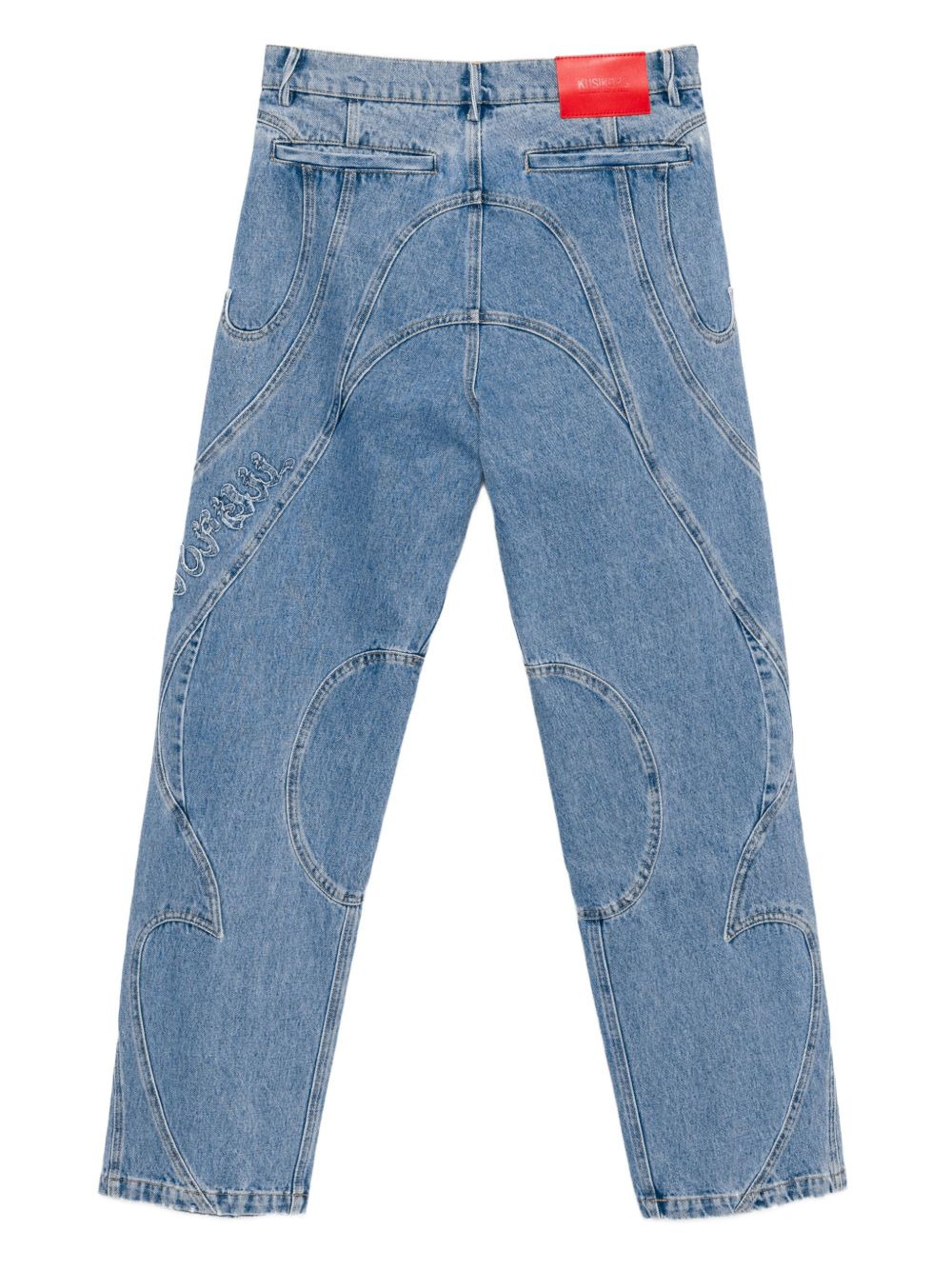 panelled jeans - 2