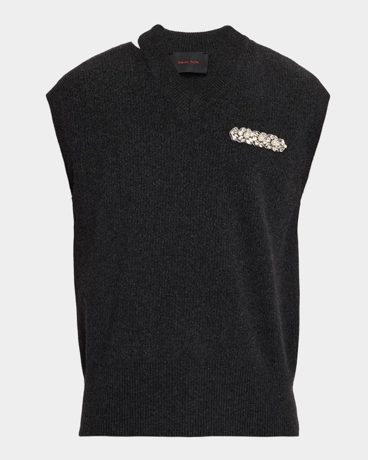 Men & apos;s Embellished Merino Seam Bite Vest - 1