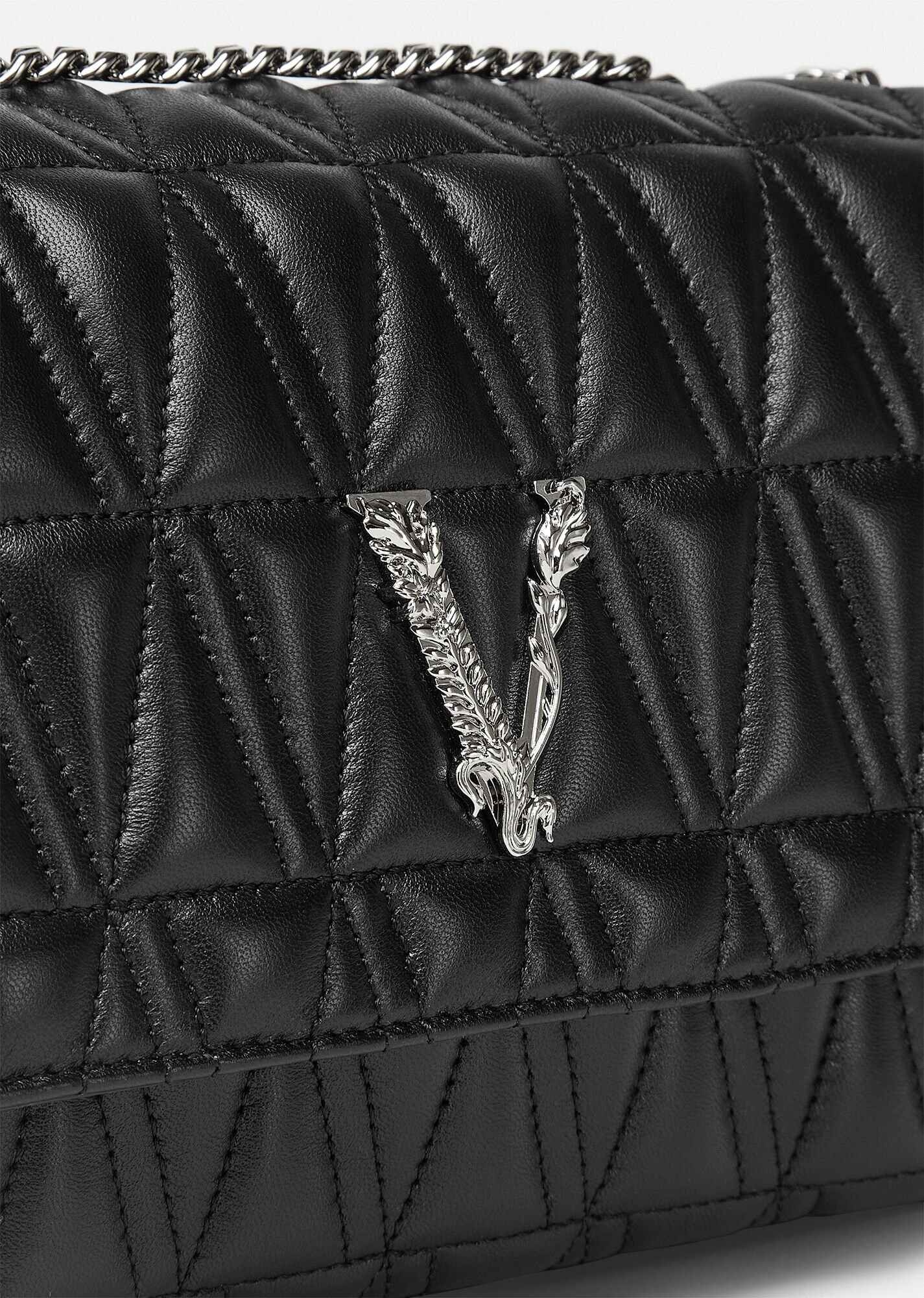 Virtus Quilted Nappa Leather Shoulder Bag - 6