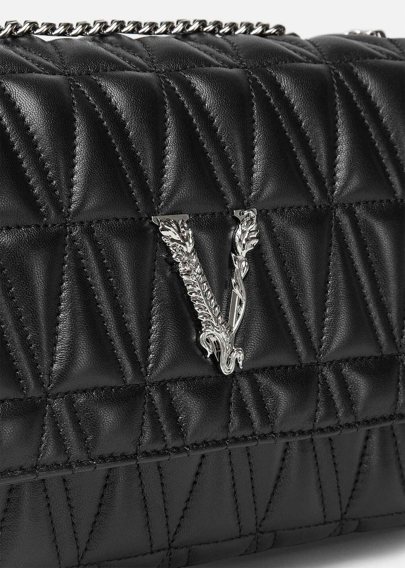Virtus Quilted Nappa Leather Shoulder Bag 6
