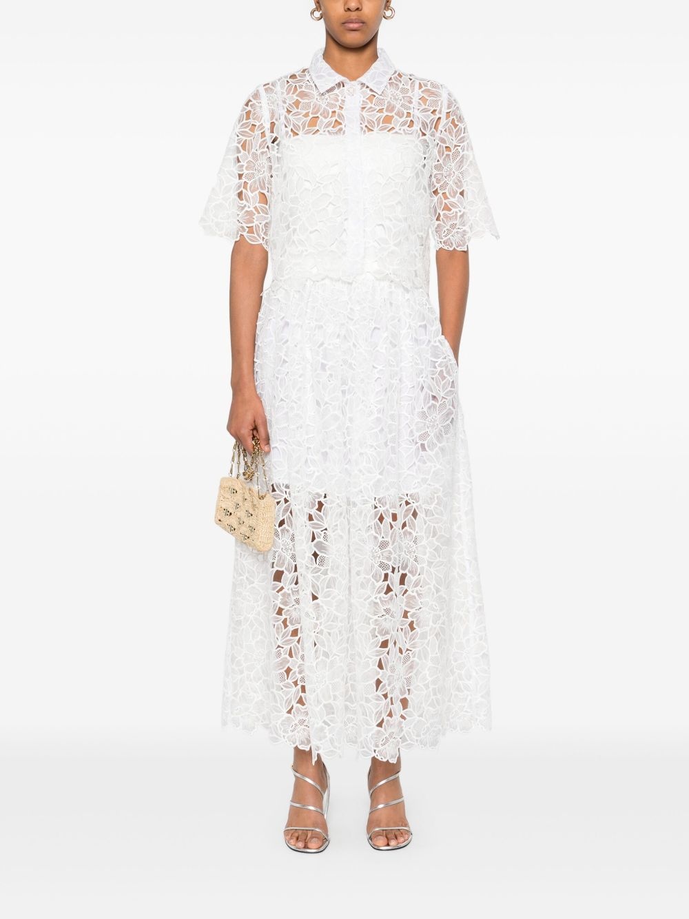 floral-lace maxi skirt - 2