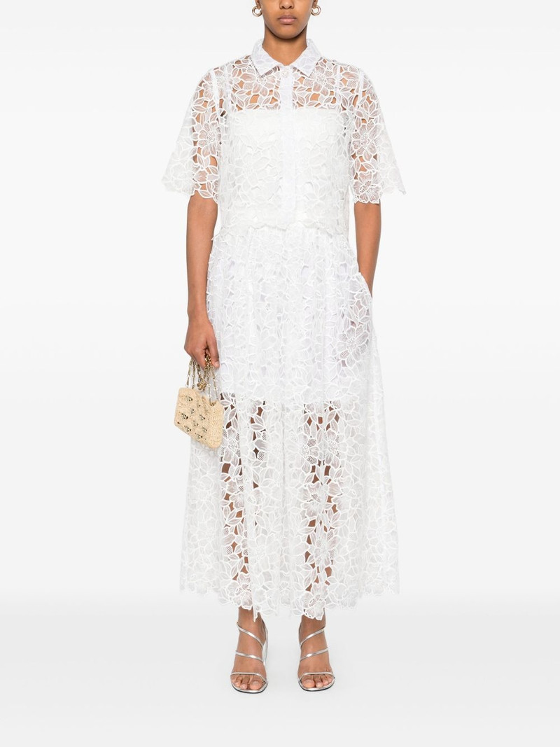 maje floral-lace maxi skirt outlook