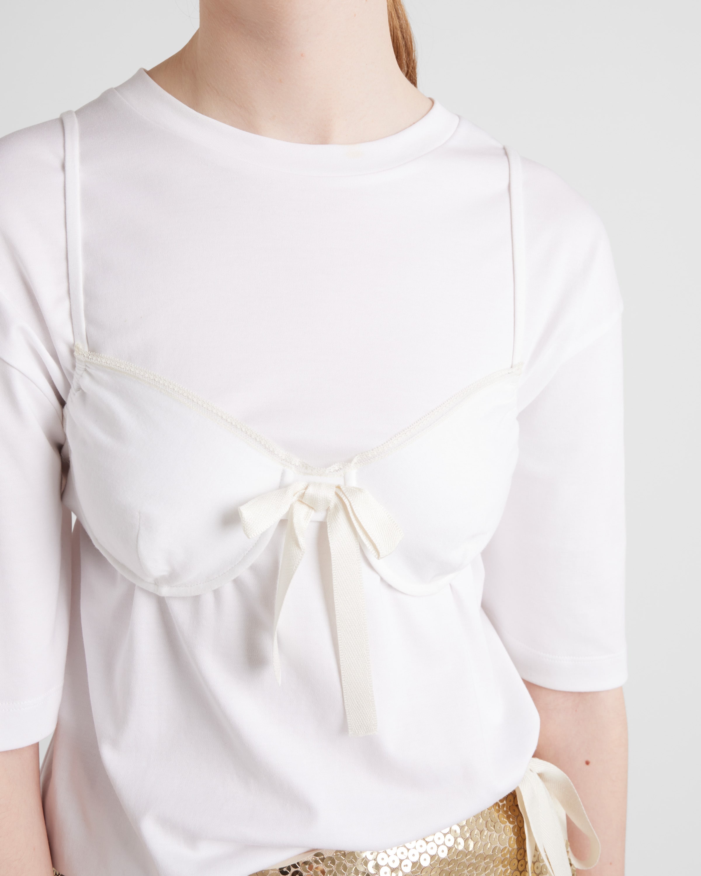 Jersey bra with bow - 4