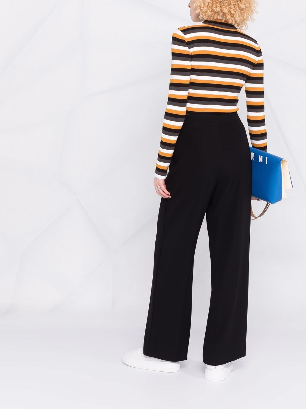 high-waist wide-leg trousers - 6