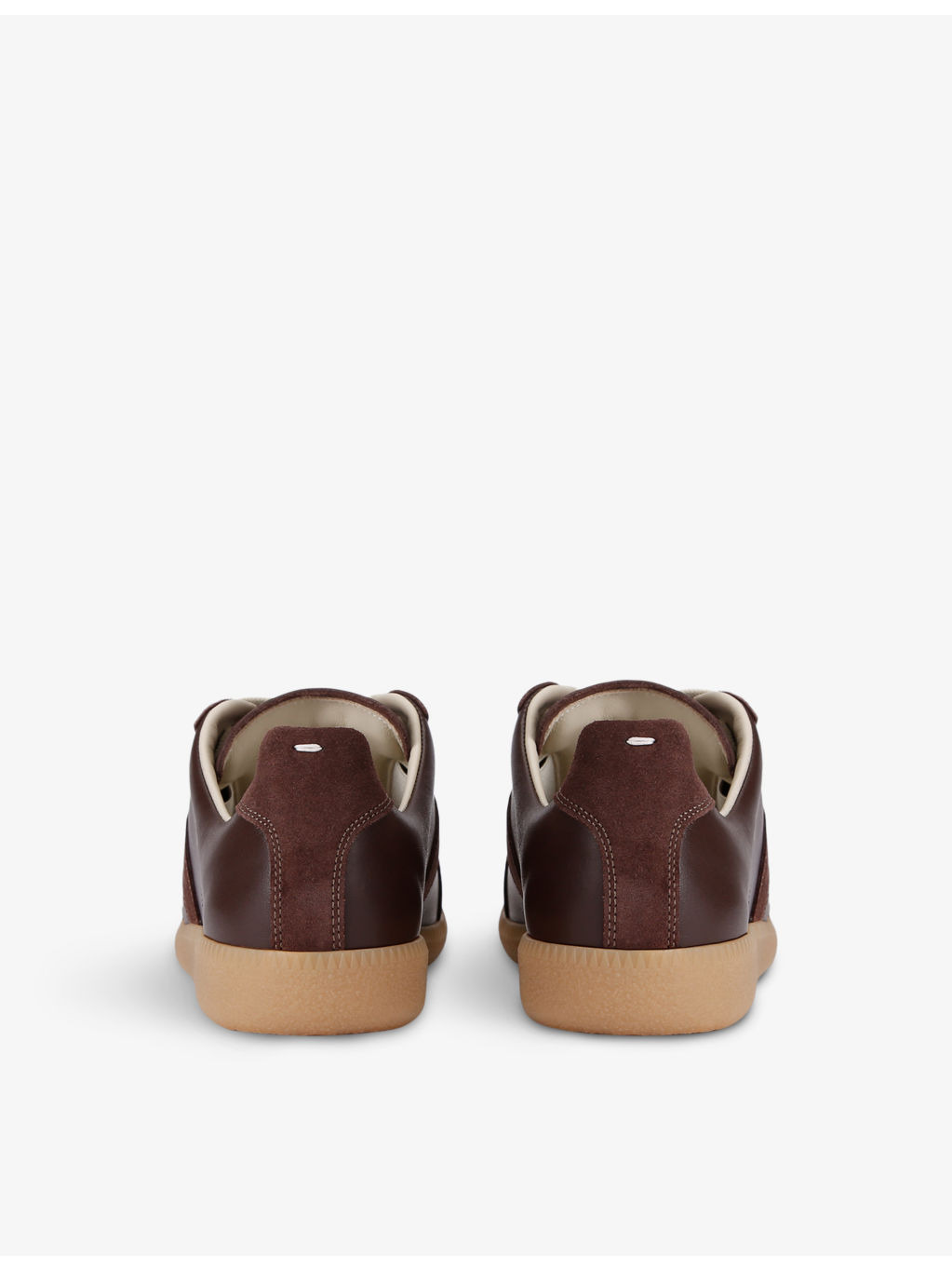 Replica leather low-top trainers - 4