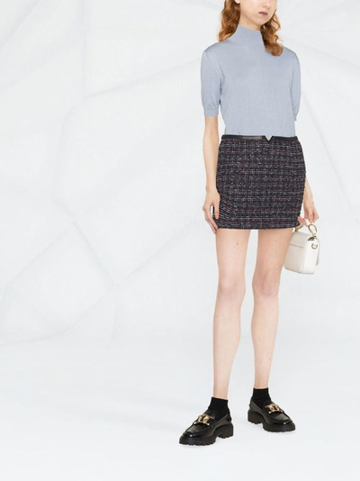 Valentino VLogo tweed miniskirt outlook