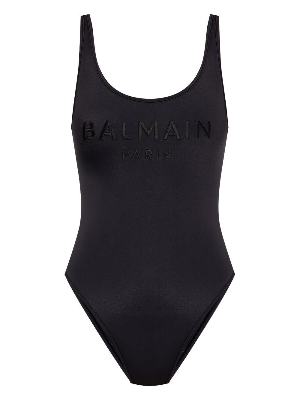 embroidered-logo one-piece swimsuit - 1