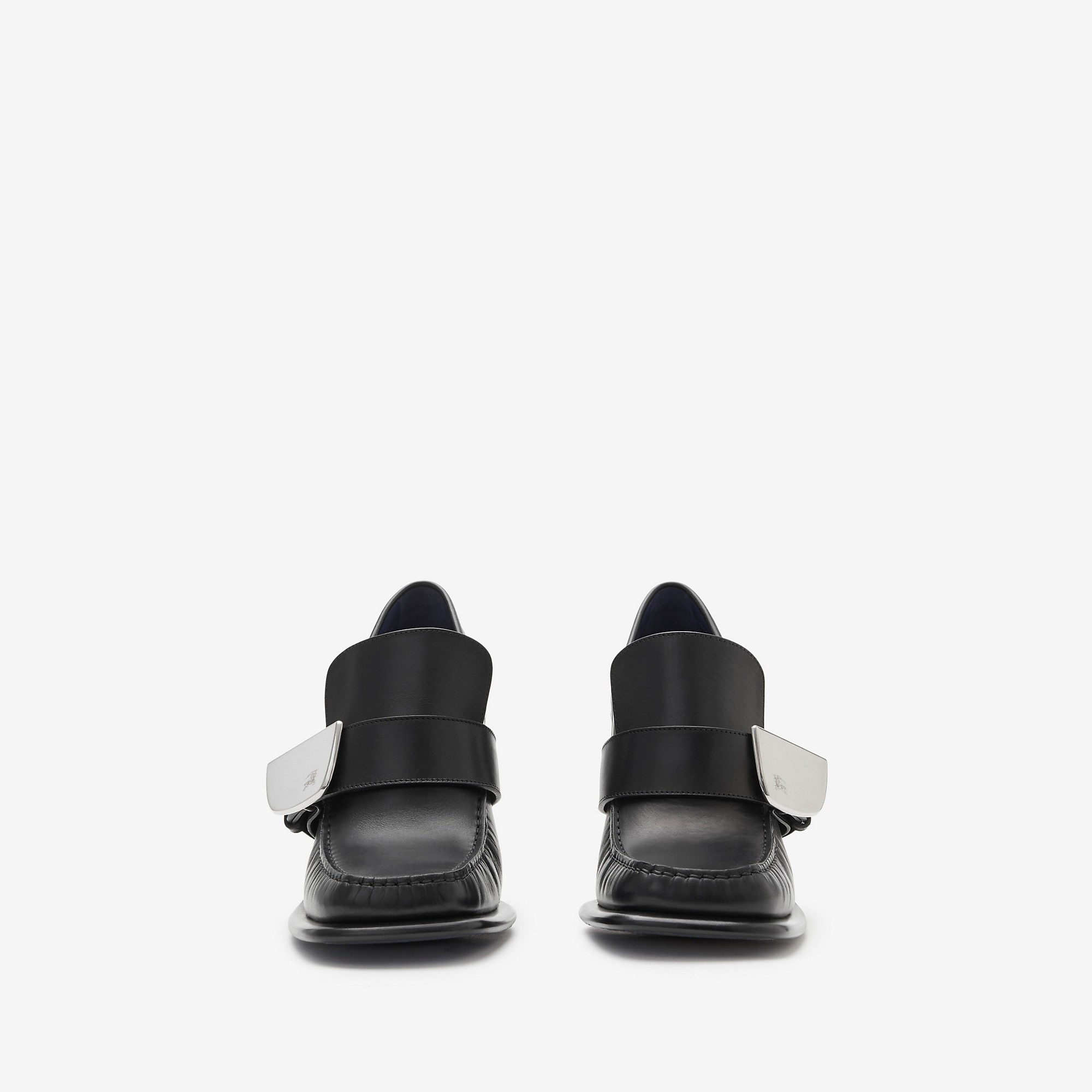 Leather London Shield Heeled Loafers - 3