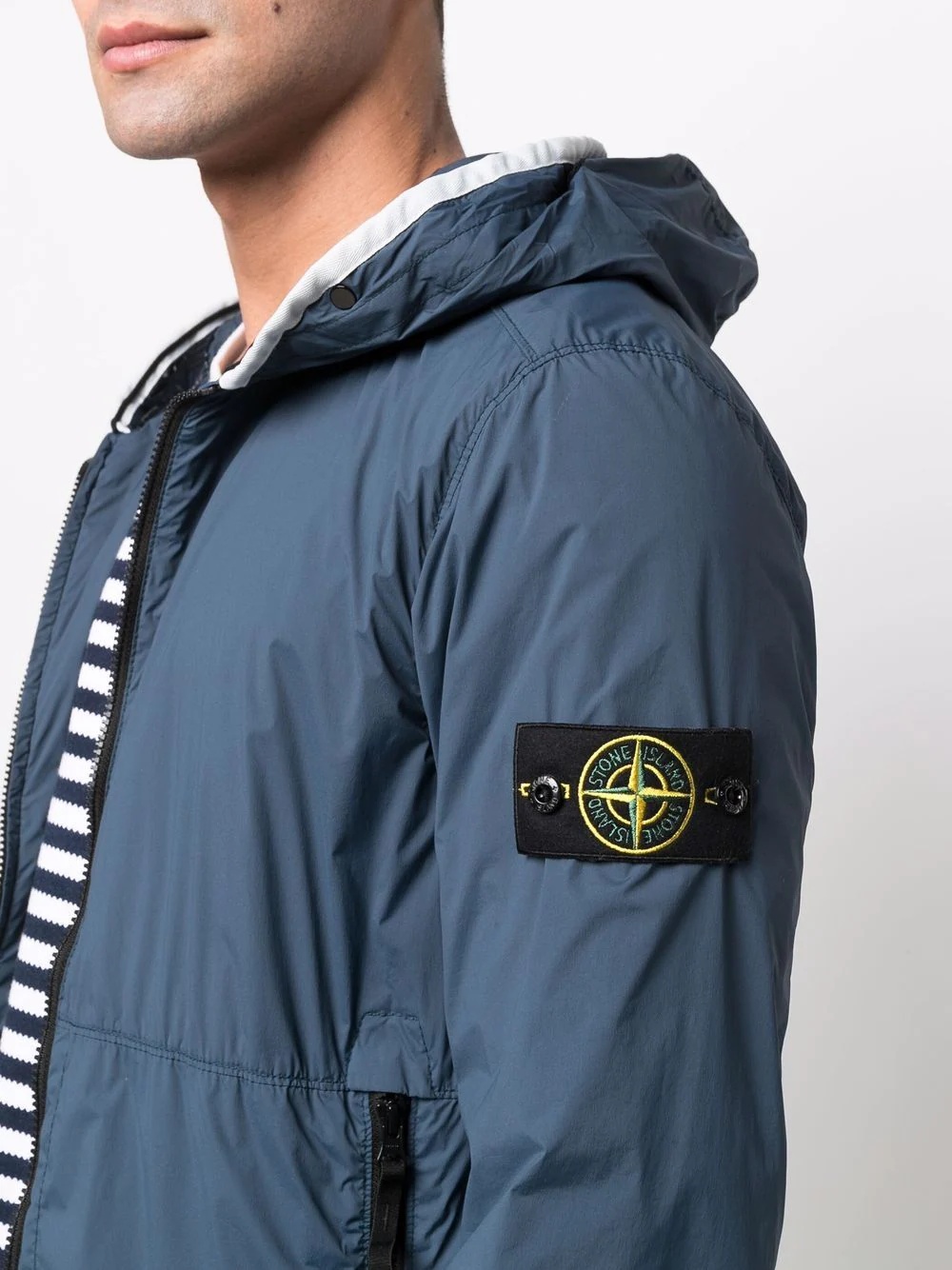 Compass logo-patch padded jacket - 5