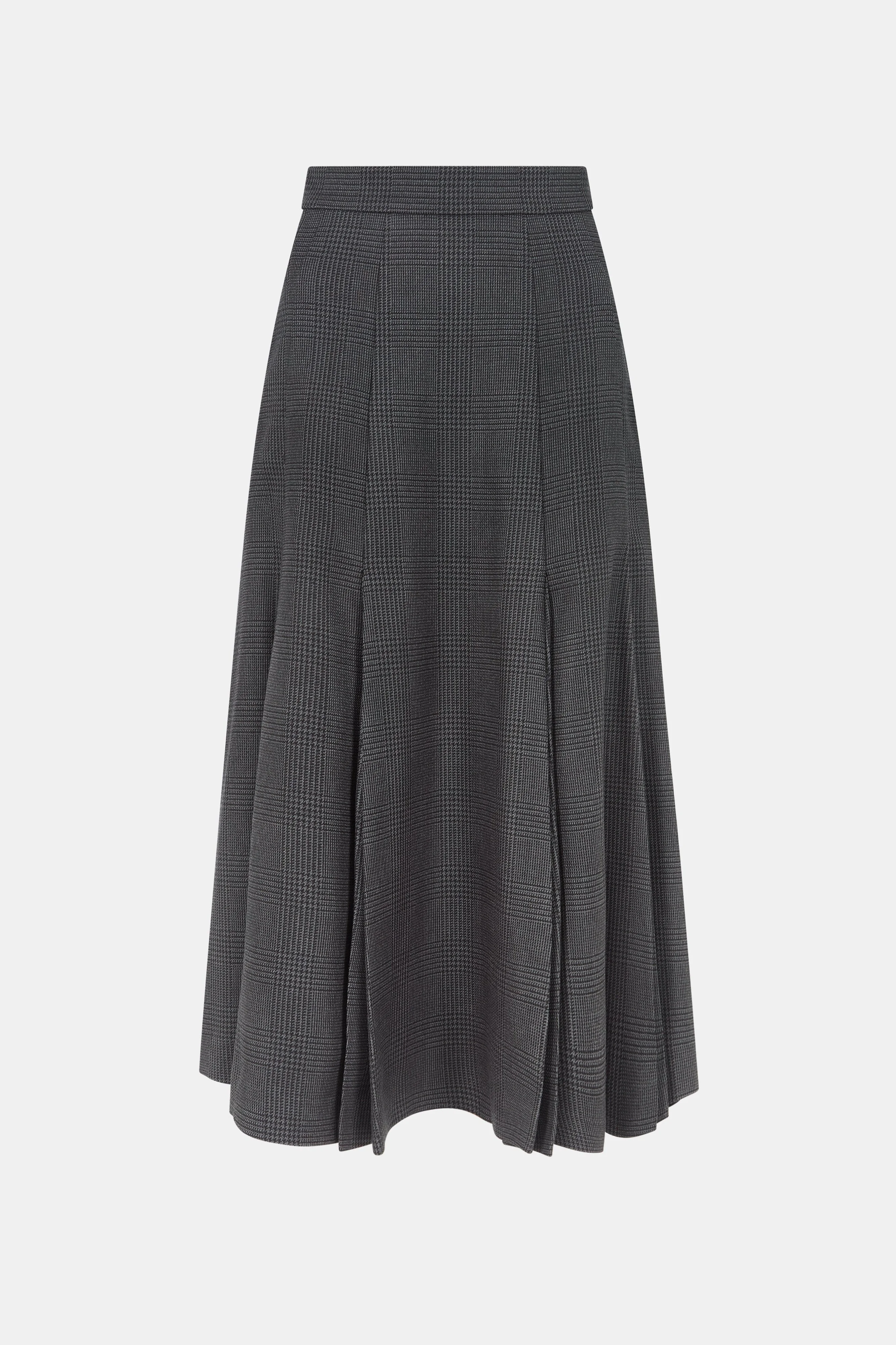 Kensie Skirt in Charcoal and Black Prince of Wales - 1