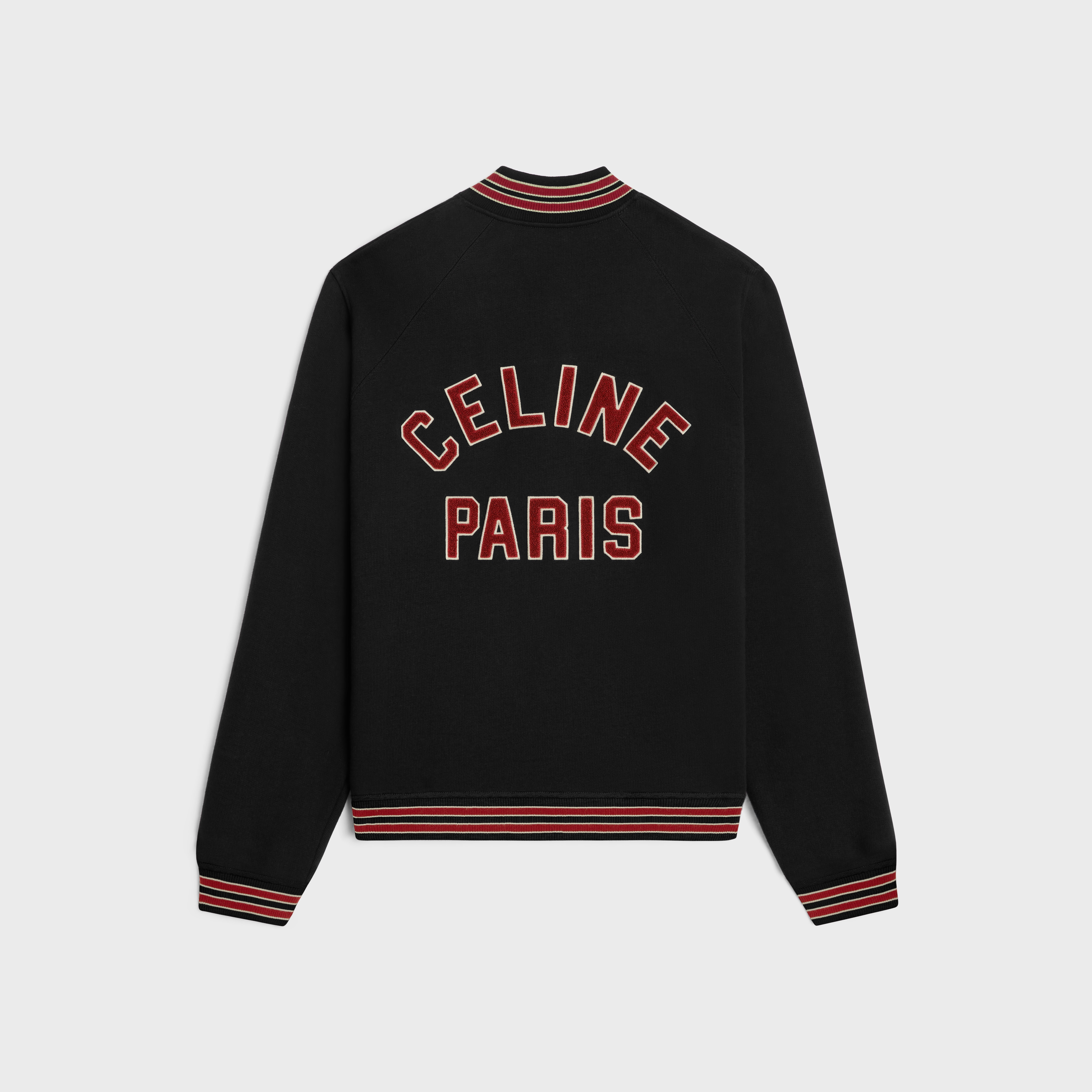 celine teddy college jacket in cotton fleece - 2