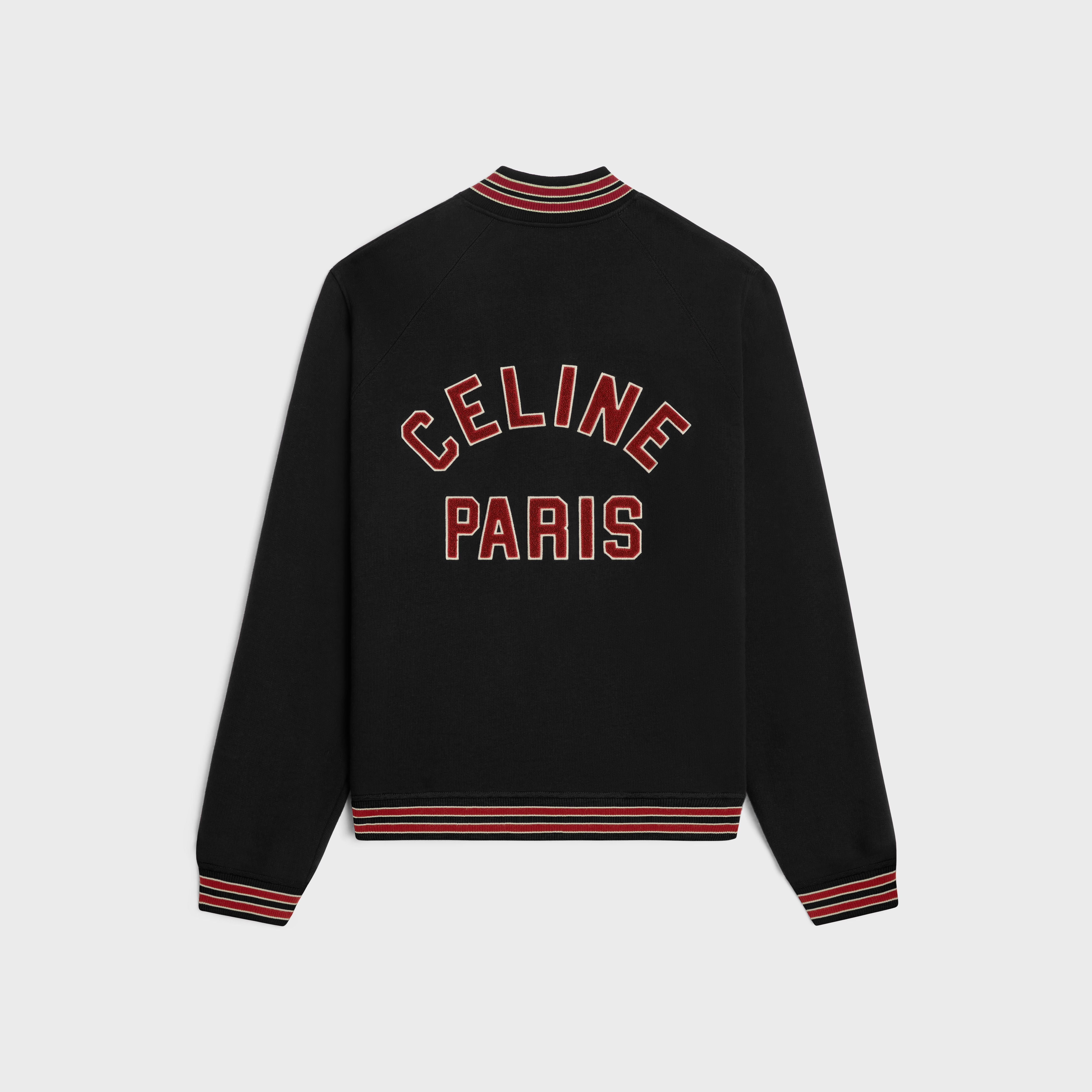 CELINE HOMME Jackson Logo-Appliquéd Wool-Blend Varsity Jacket for