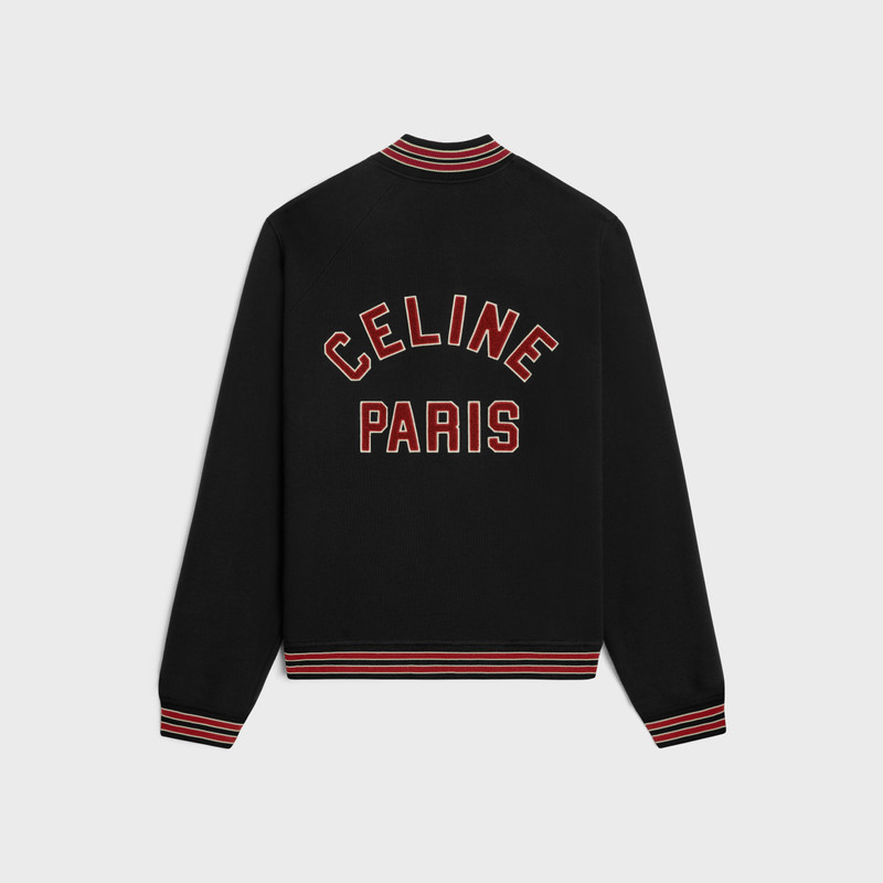 CELINE celine teddy college jacket in cotton fleece outlook