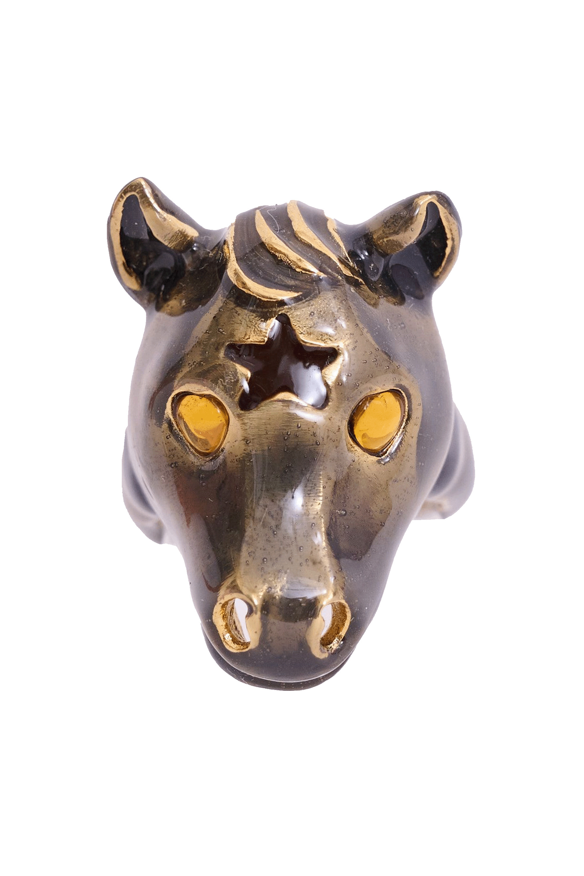 ANTIQUE GOLD BABY PONY RING - 1