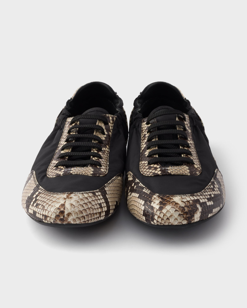 Collapse Re-Nylon and printed Ayers leather sneakers 6