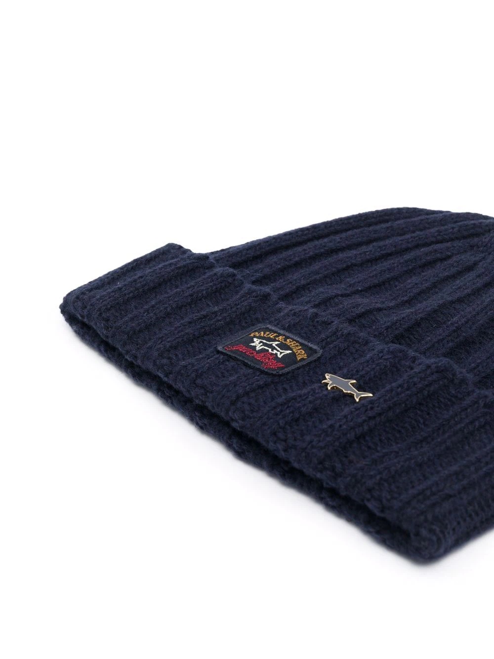 metal-logo knitted beanie - 2