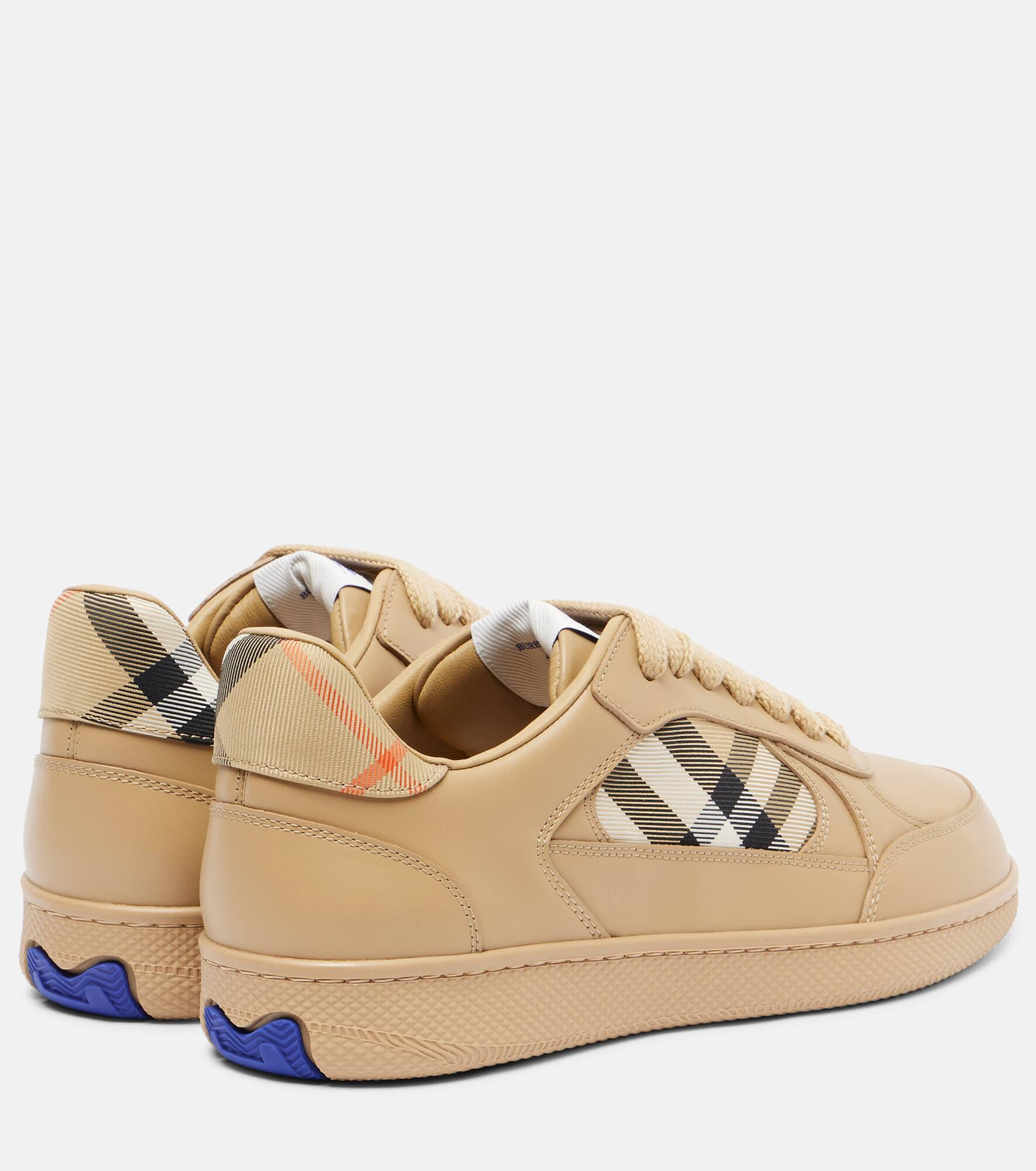 Burberry Check leather sneakers - 2
