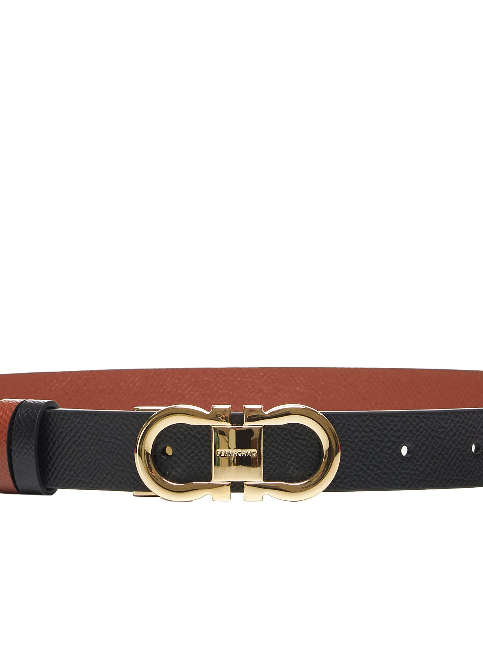 Black Reversible Gancini belt - 2