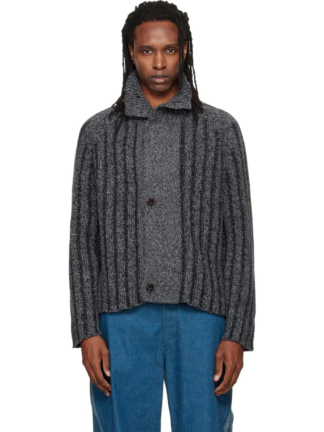 Gray Tracey Towers Cardigan - 1