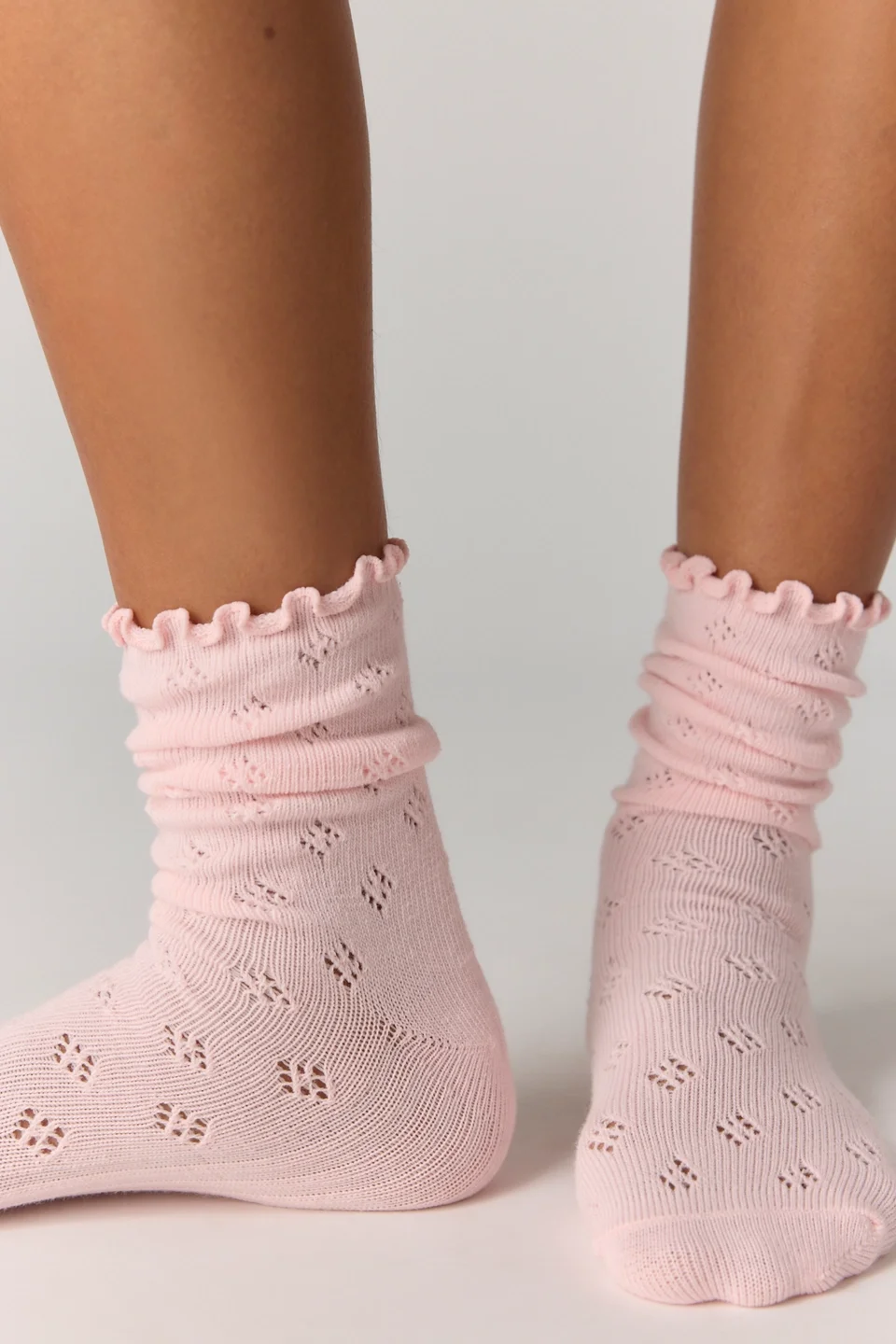Pointelle Ru Socks - 1