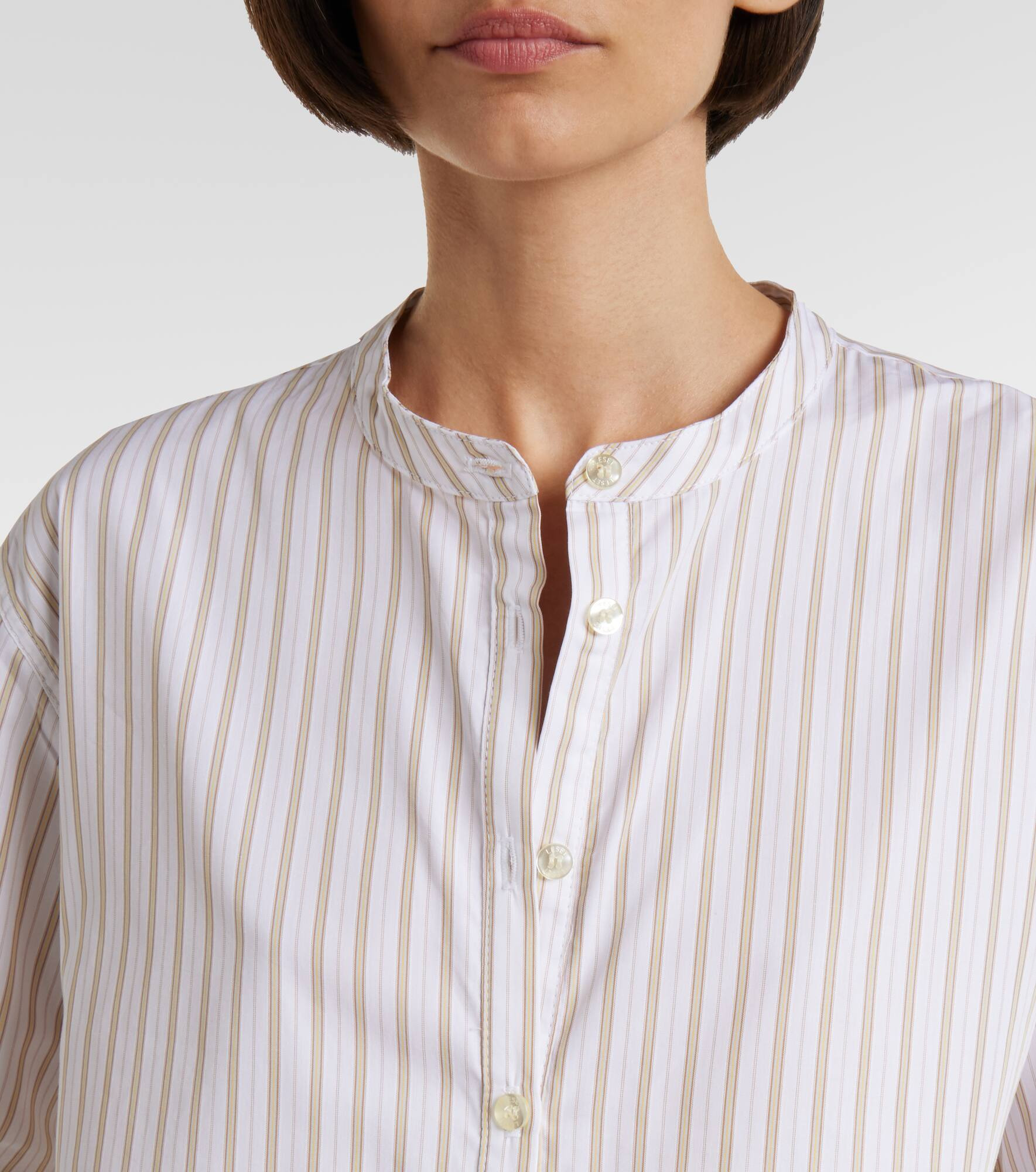 Yoshi striped cotton-blend shirt - 4