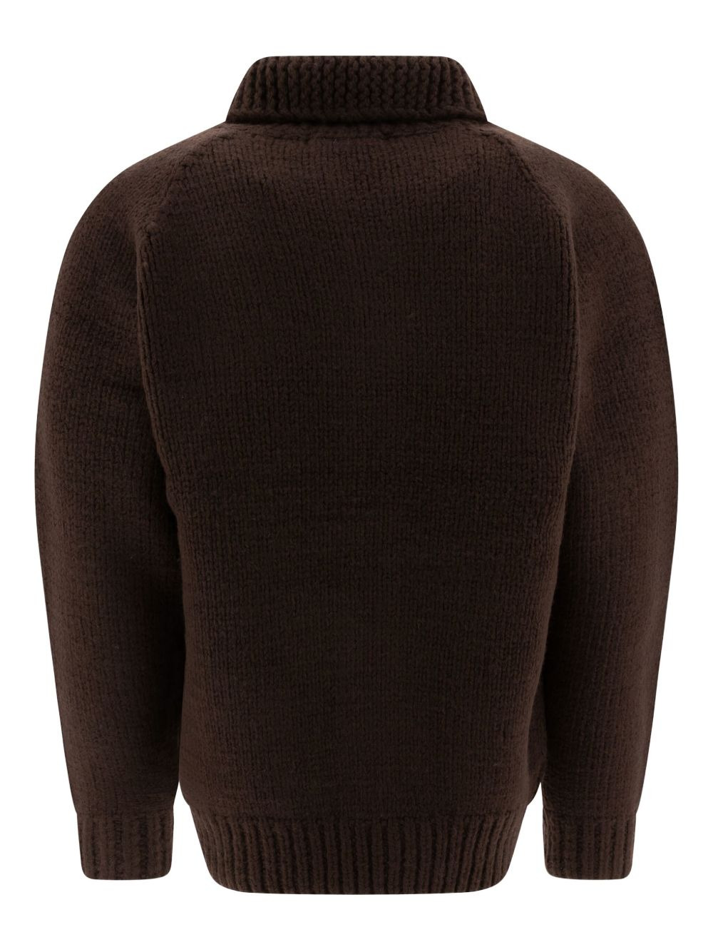 zip-front patch pocket cardigan - 2