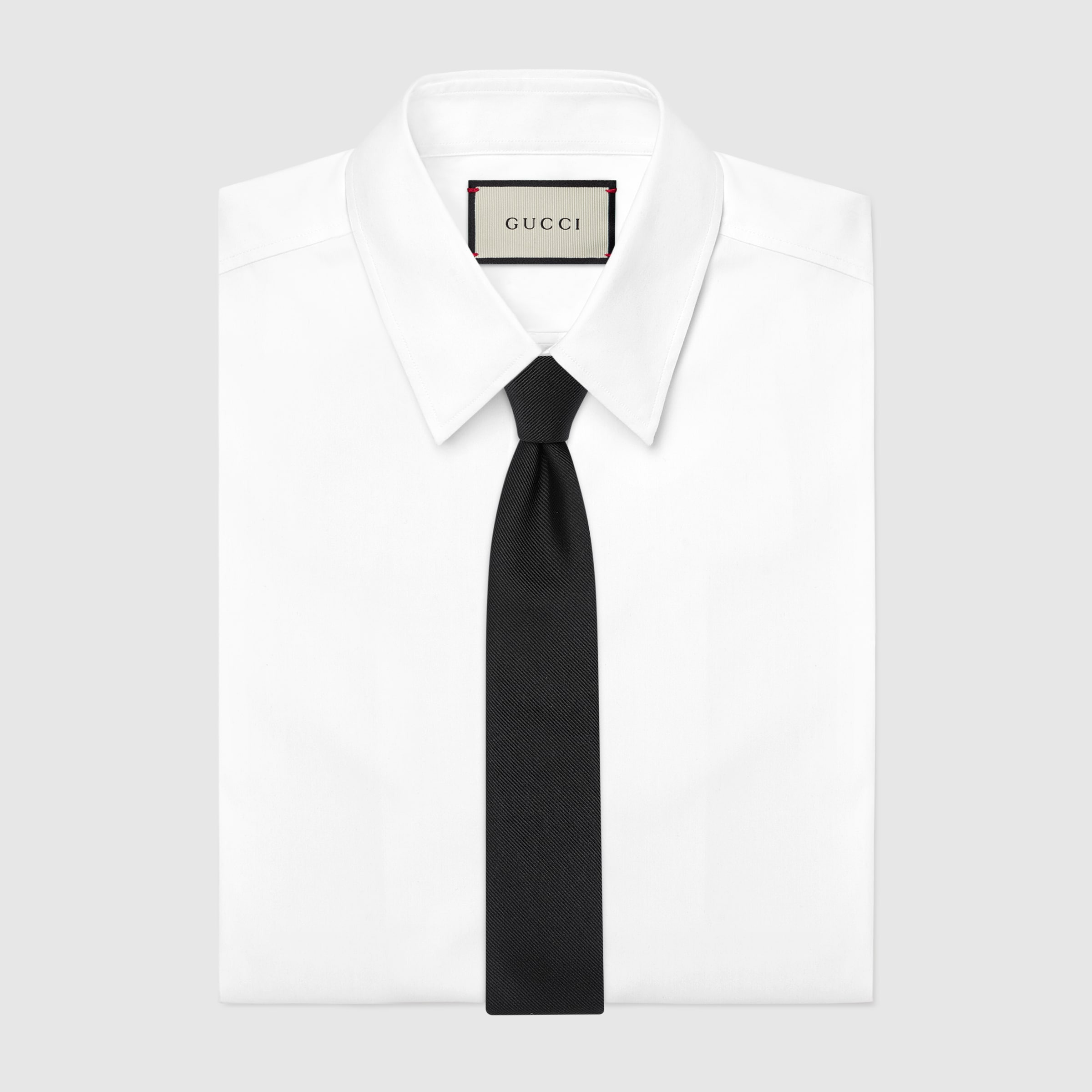 Silk tie with Double G detail - 2