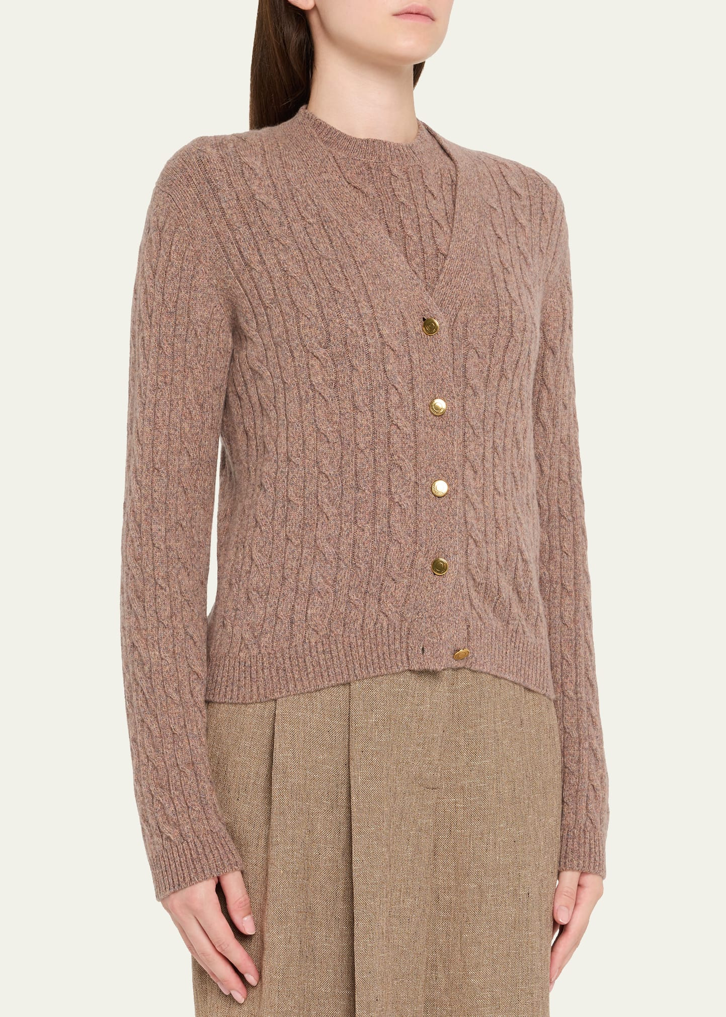 Baby Cashmere Cable Knit Cardigan - 4