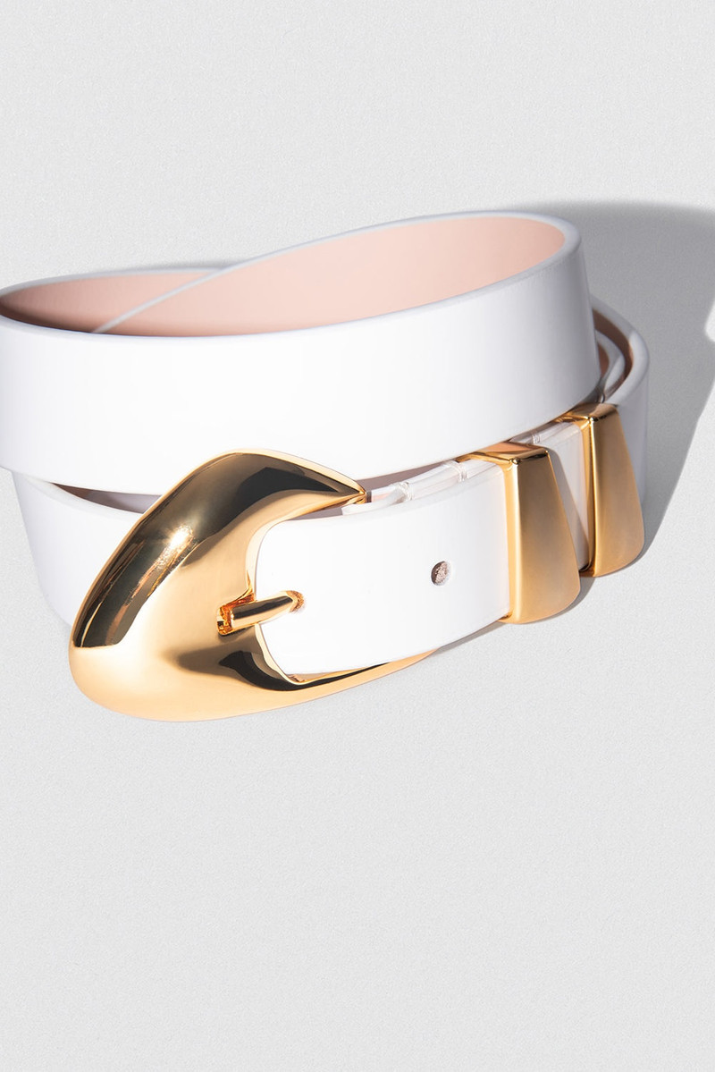 BY FAR MOORE WHITE SEMI PATENT LEATHER outlook
