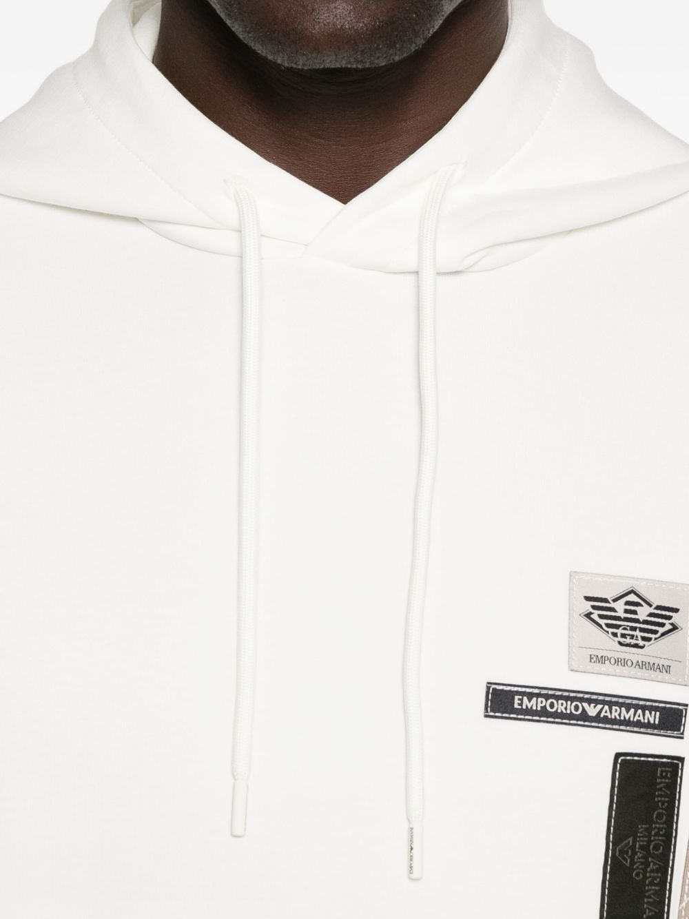 logo-patch hooded sweater - 5