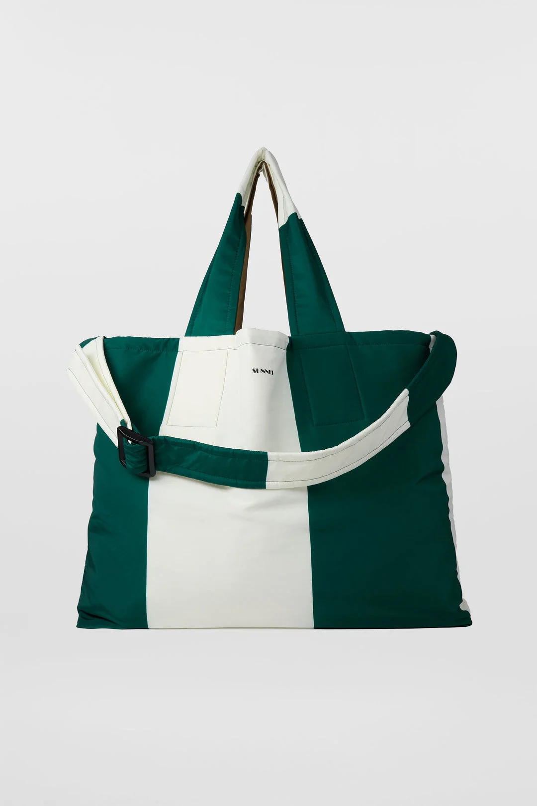 EVERYDAY REVERSIBLE BAG / off white, green & beige - 1