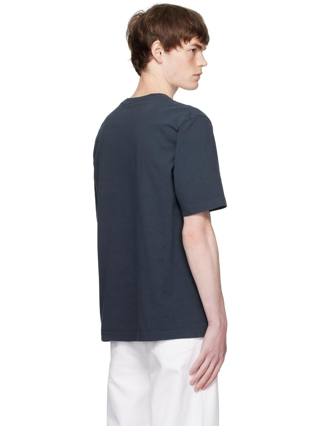Navy Fox Head Patch Comfort T-shirt - 3