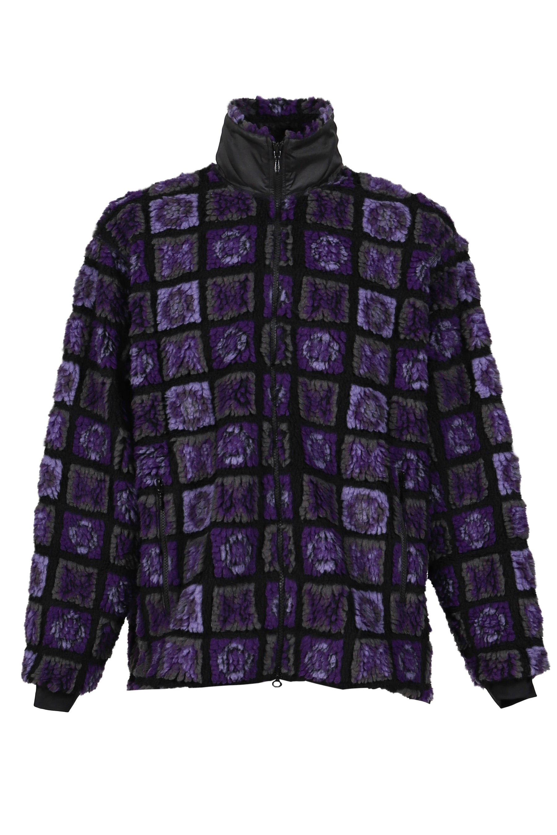 FUR JACKET - PAPILLON PLAID PILE / PUR BLK - 6