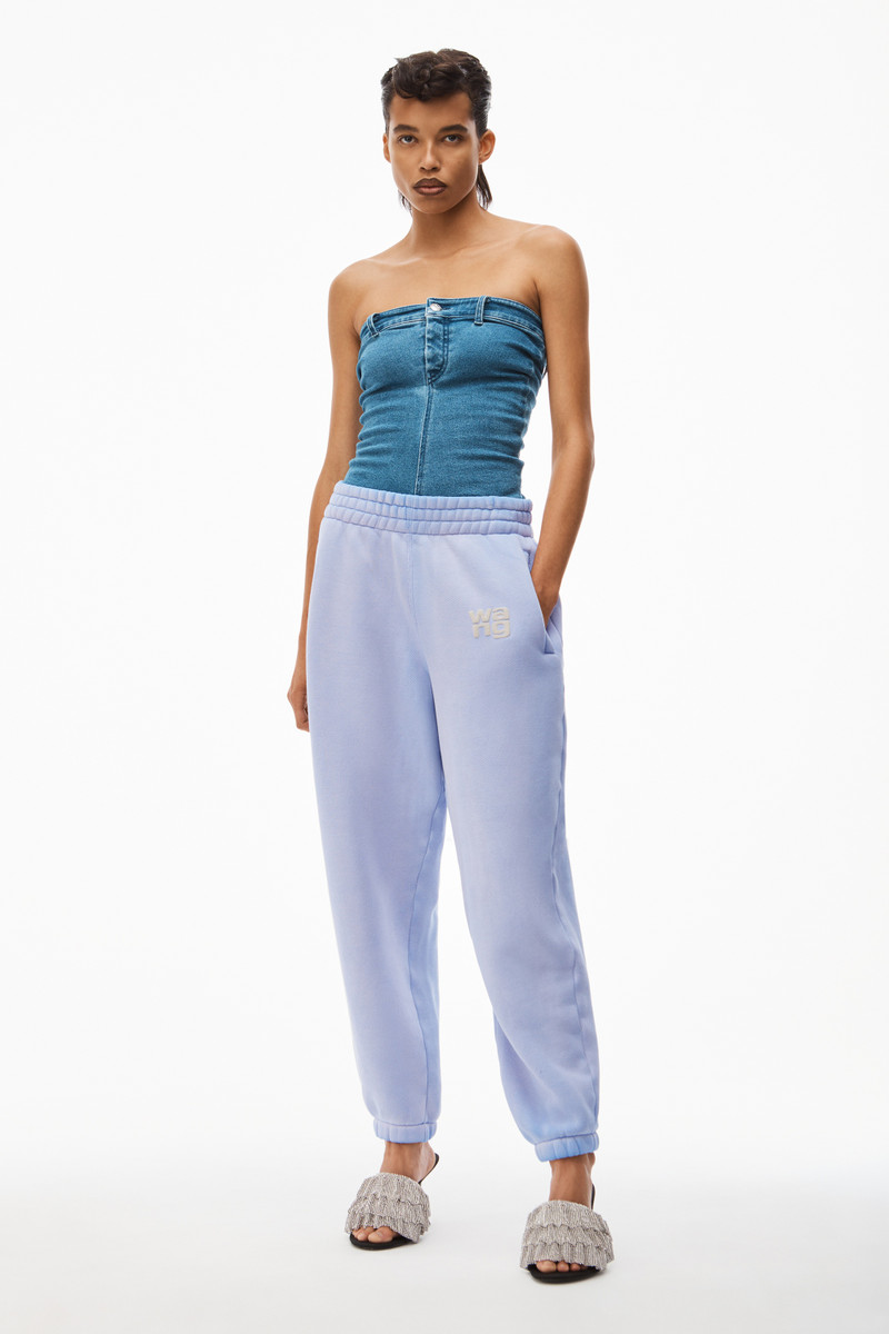 Alexander Wang PUFF LOGO SWEATPANT IN ESSENTIAL TERRY outlook