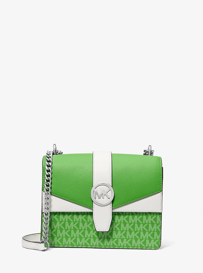 Greenwich Small Color-Block Signature Logo Crossbody Bag 1
