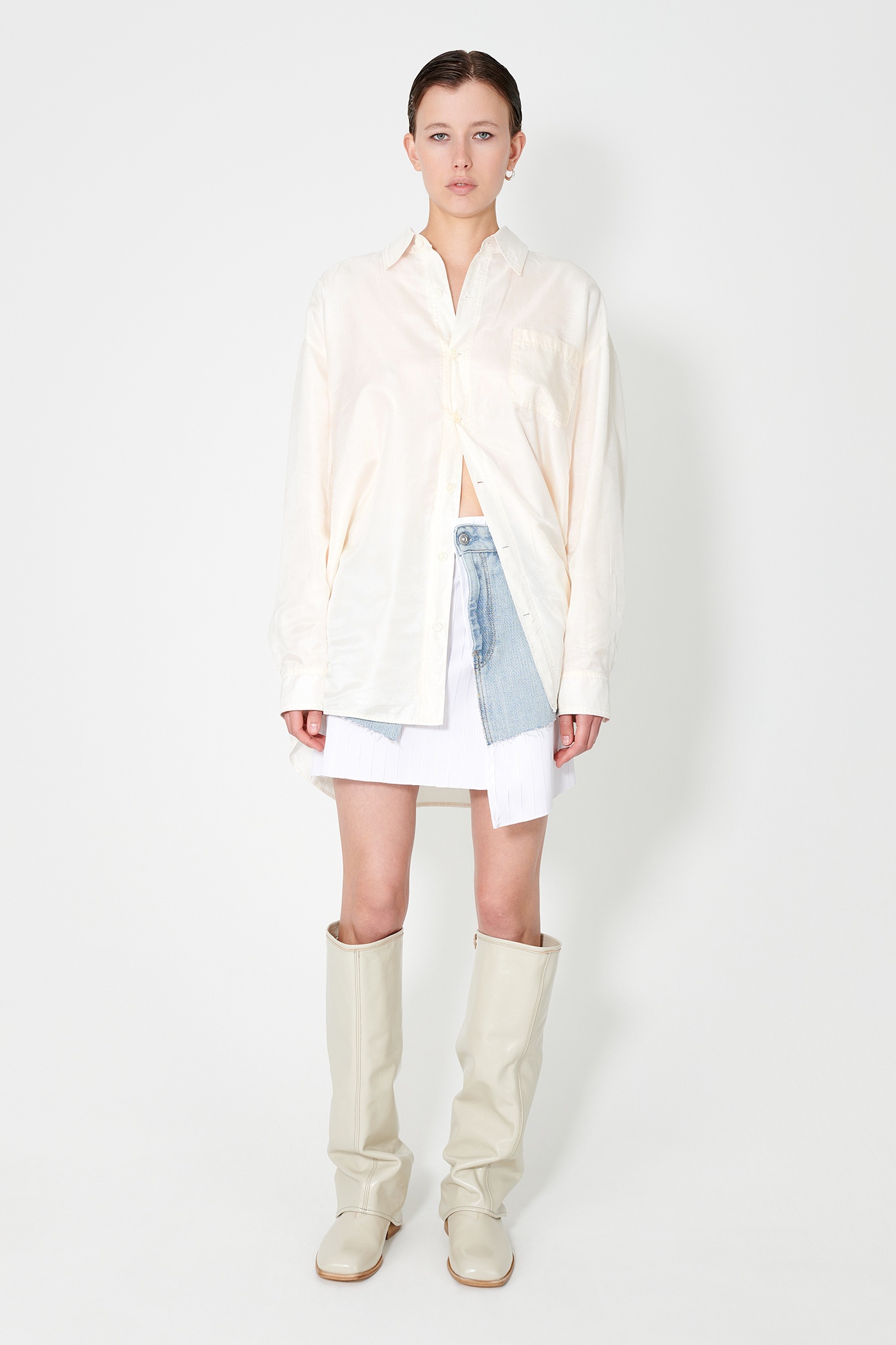 Darling Shirt Champagne Cotton Silk - 2