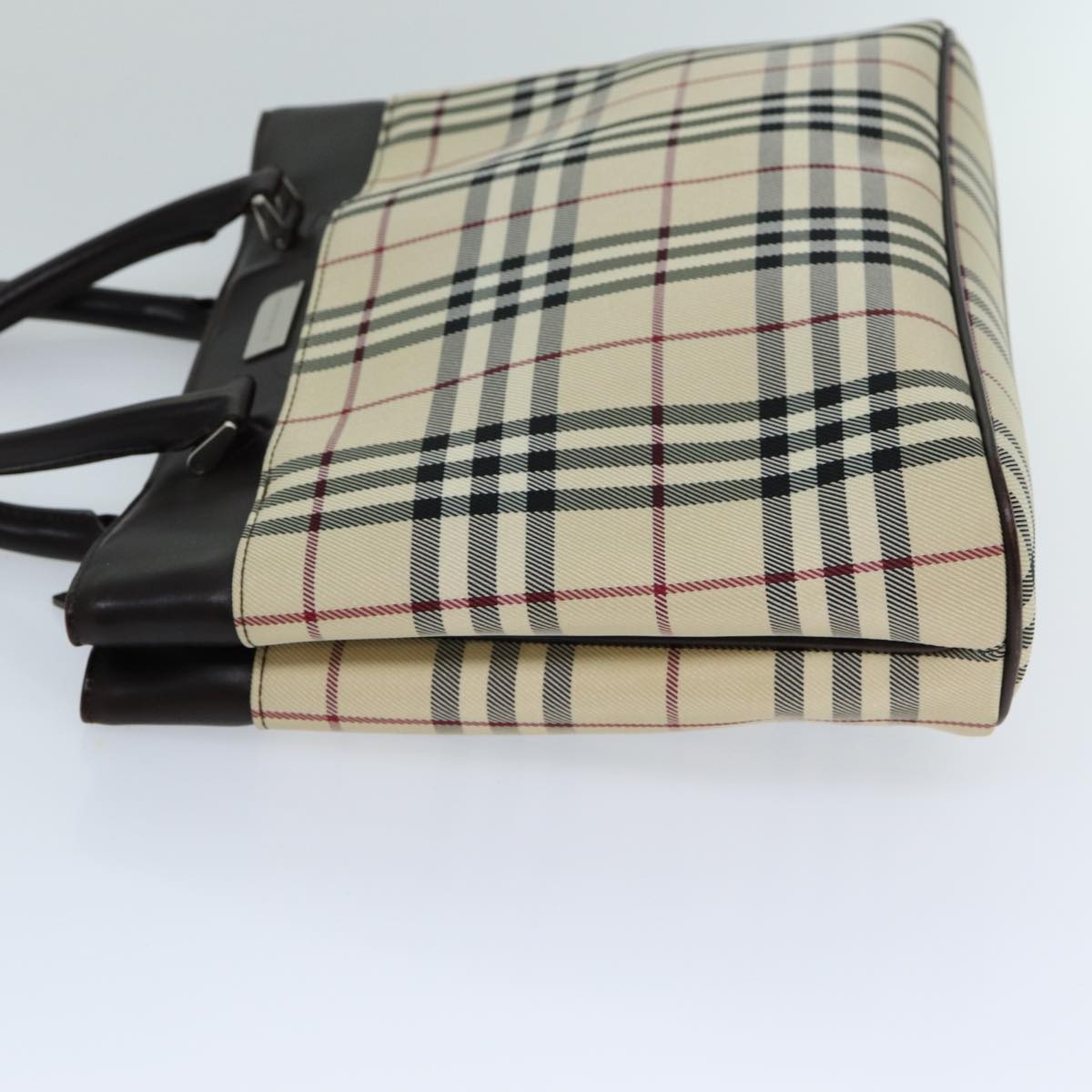 Burberry Nova Check Hand Bag Canvas Beige - 4