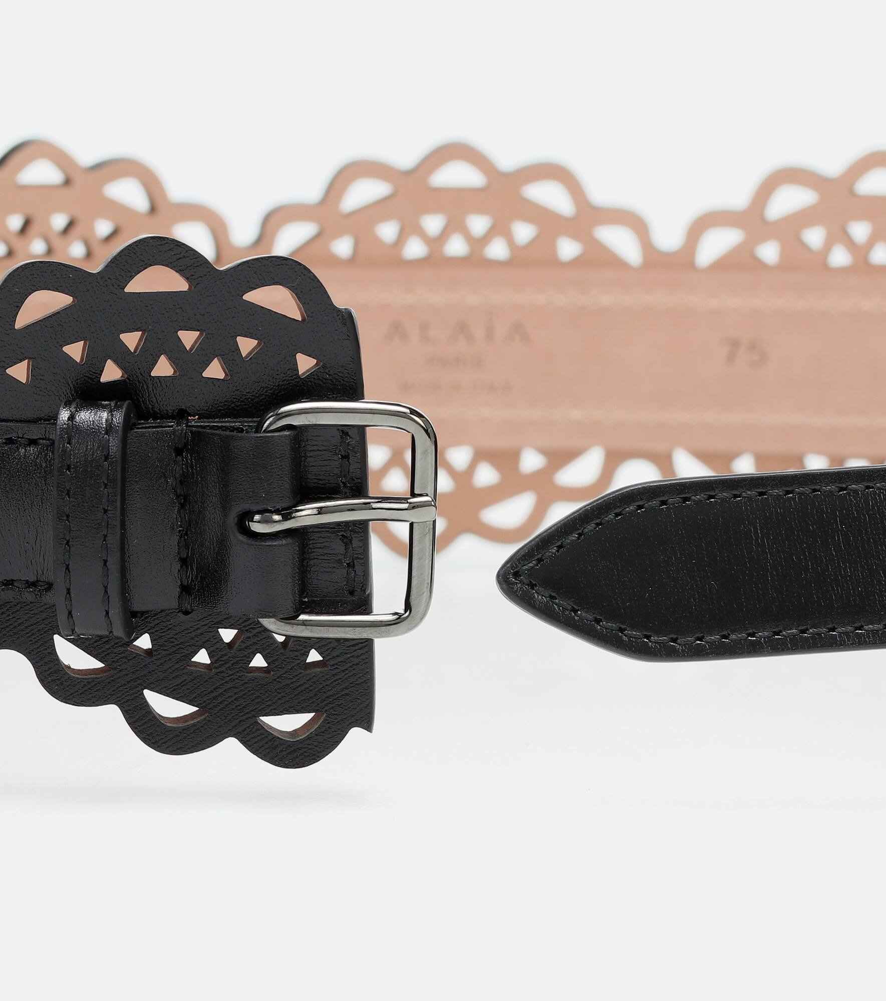 Laser-cut leather belt - 3
