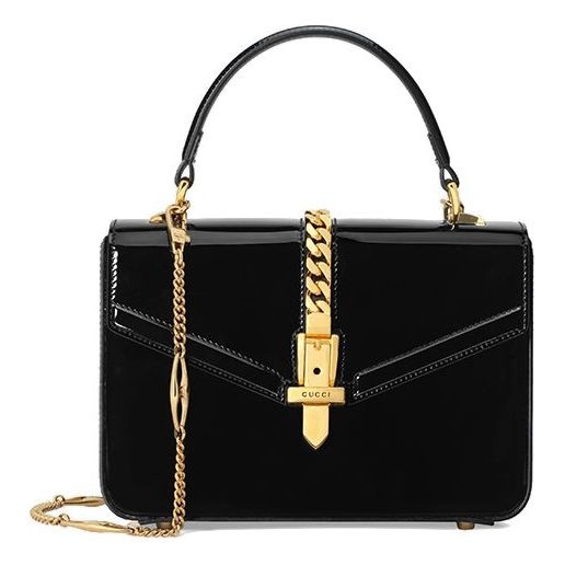 (WMNS) Gucci Sylvie 1969 SeriesLeather hand Bag mini Black 589479-1J70G-1000 - 1