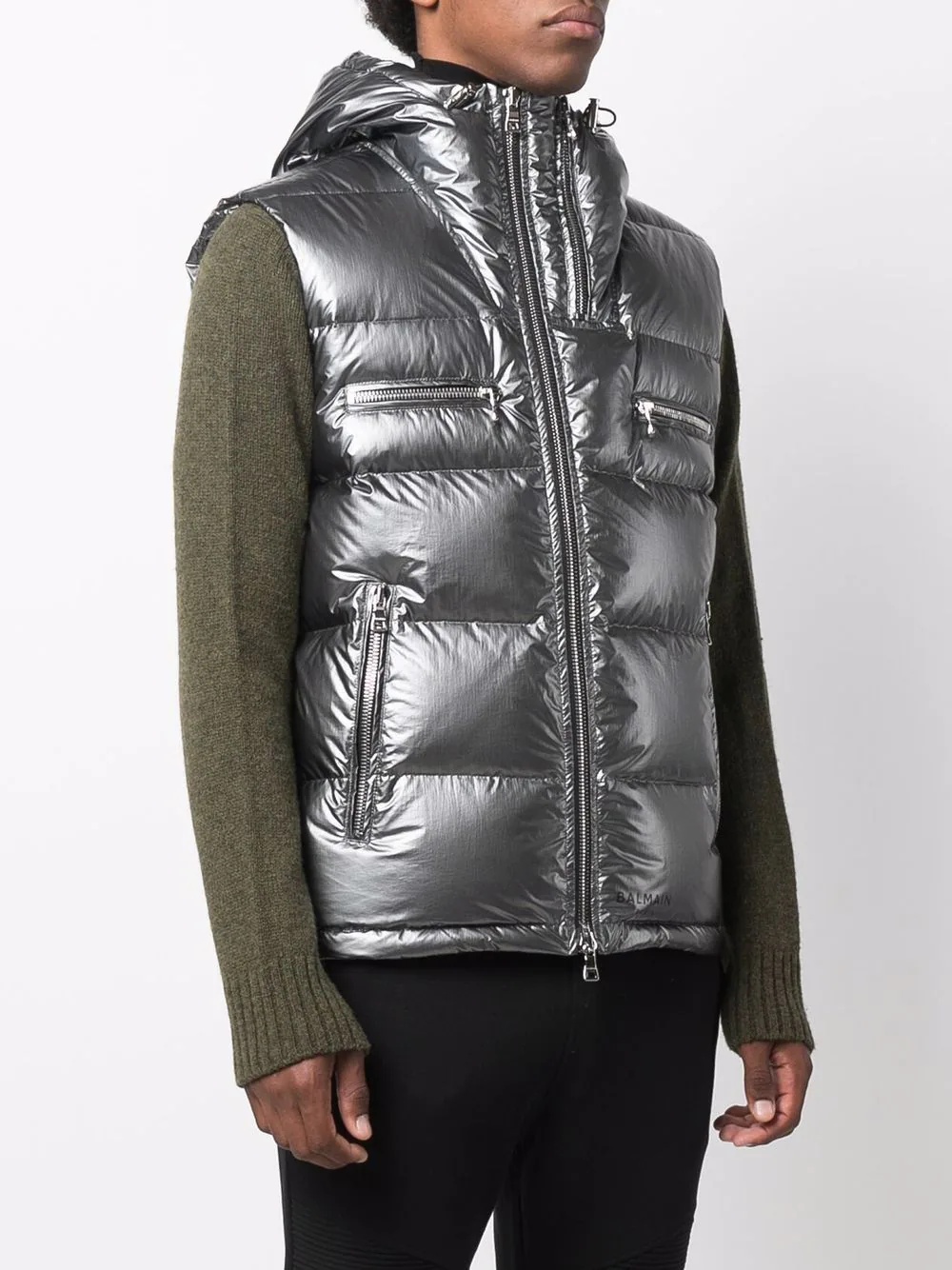 hooded puffer gilet - 3